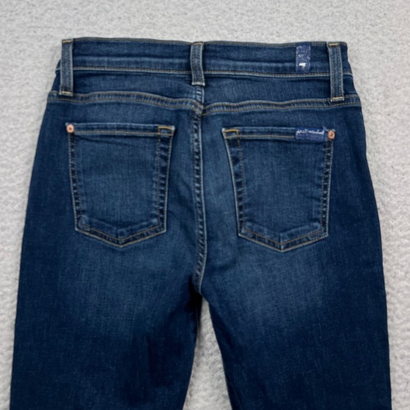 7 for‎ All Mankind Jeans 26 Ankle Gwenevere Low Rise Stretch Whiskered Dark Wash - Picture 10 of 10